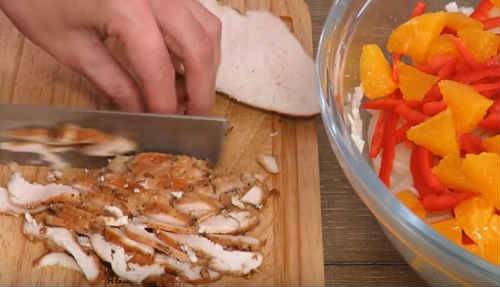 Курица запеченная с апельсинами в духовке