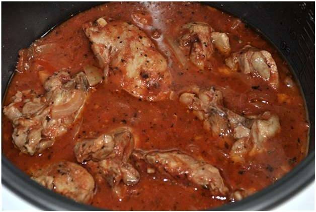 Чахохбили из курицы в мультиварке скороварке