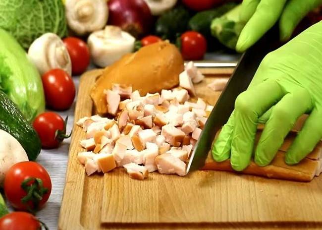 Салат грибная полянка с шампиньонами рецепт с фото