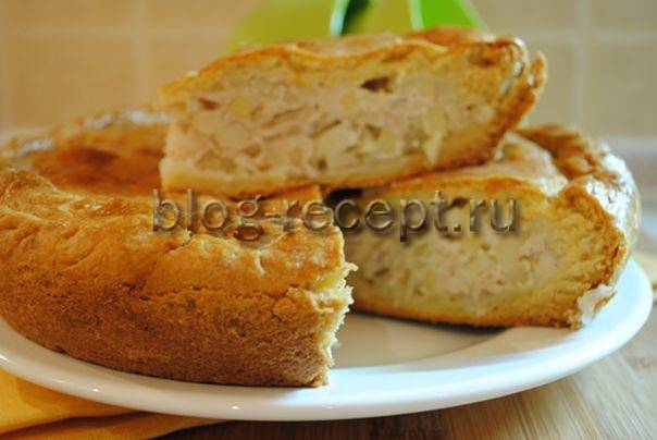 Курник с курицей и картошкой