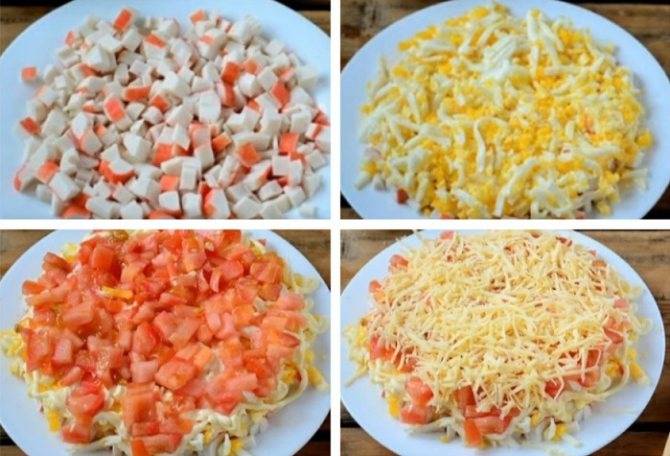 Салаты с крабовыми палочками