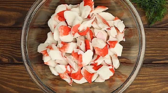 Салат с крабовым мясом