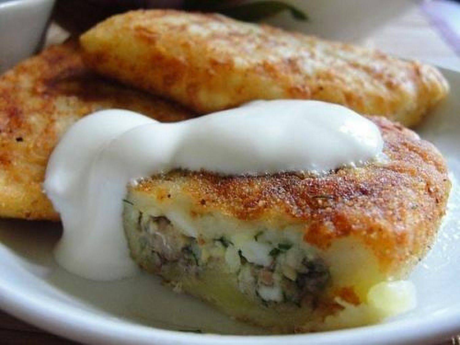 Зразы картофельные с мясом и грибами - 10 пошаговых фото в рецепте