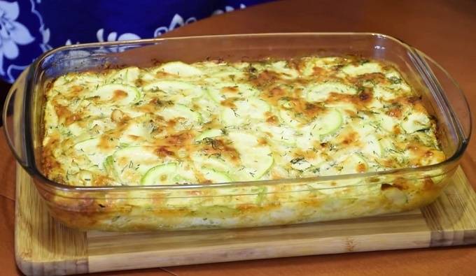 Запеканка из кабачков с фаршем в духовке