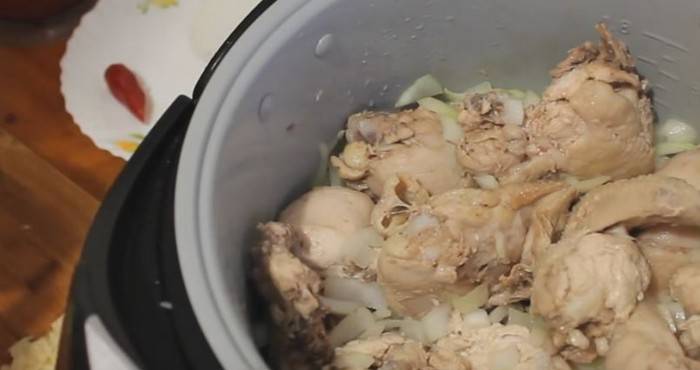 Чахохбили из курицы в мультиварке скороварке