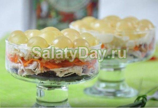 Салат тиффани: 7 простых рецептов с курицей и виноградом