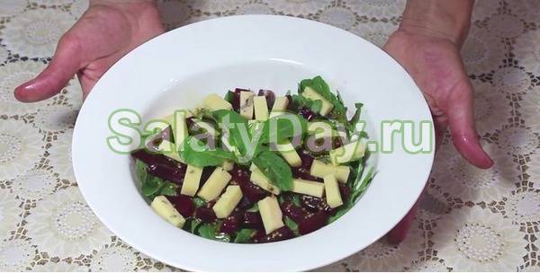 Французский салатик с курицей