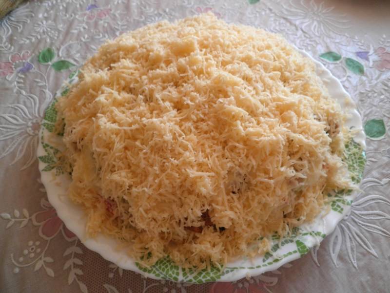 Французский салатик с курицей