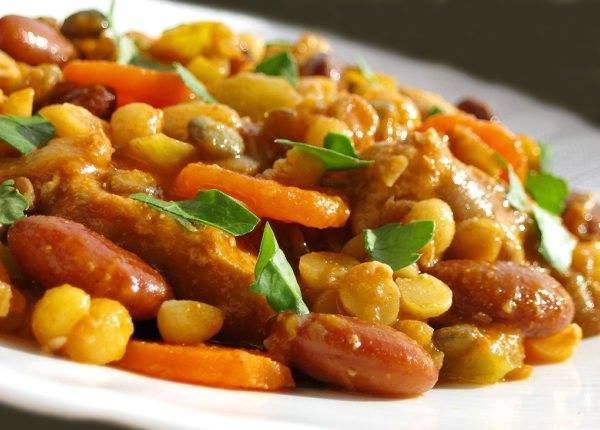 Рецепт фасоль отварная с овощами. калорийность, химический состав и пищевая ценность