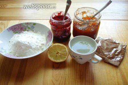 Пирожное школьное (глазированная песочная полоска с повидлом)
