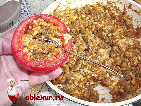 Фаршированные помидоры в духовке с мясным фаршем