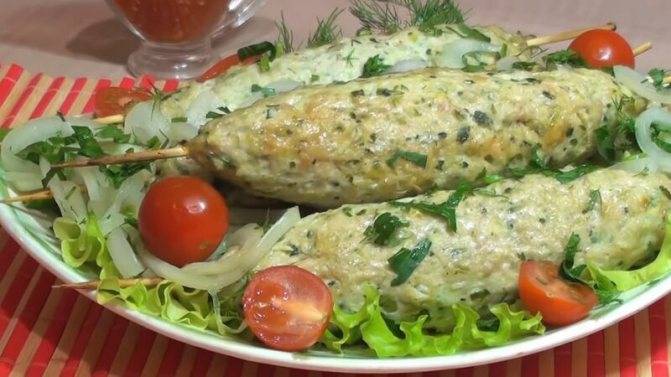 Люля кебаб из куриного фарша в духовке
