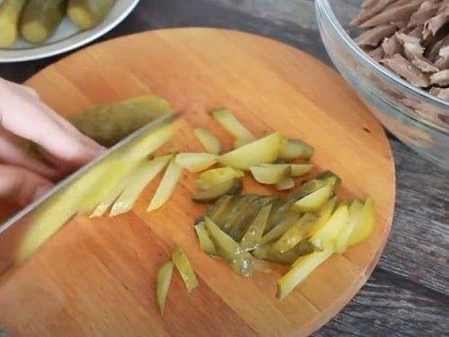 Салаты из говяжьего сердца