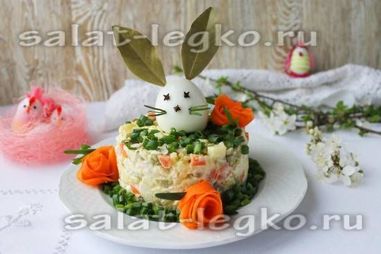 Салат ночь с курицей