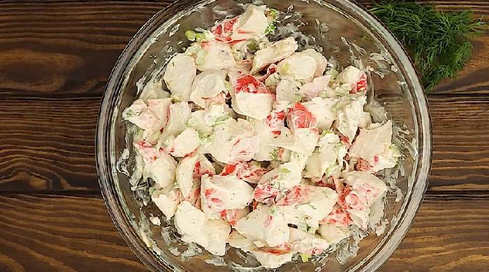 Салат с крабовым мясом