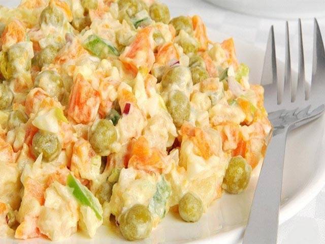 Винегрет с солеными грибами