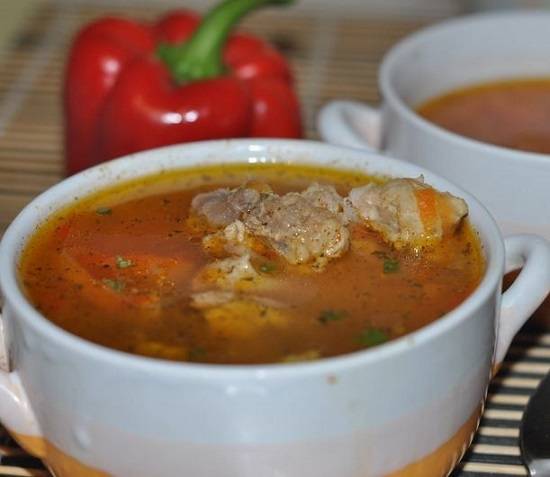 Классическая шурпа из свинины