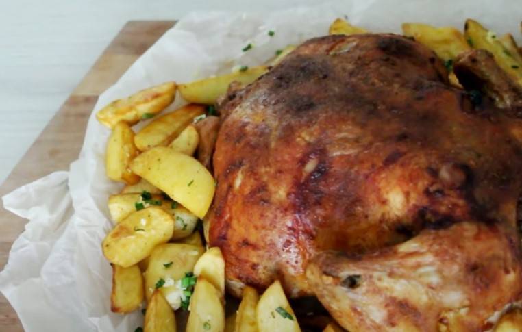 Курица с картошкой в духовке