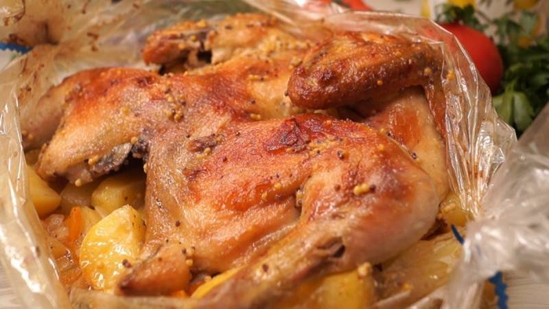 Курица кусочками в духовке