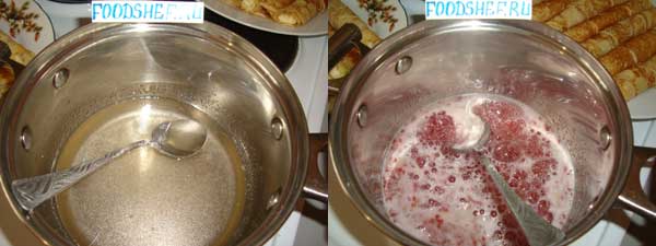 Блинный торт со сметанным кремом и бананами