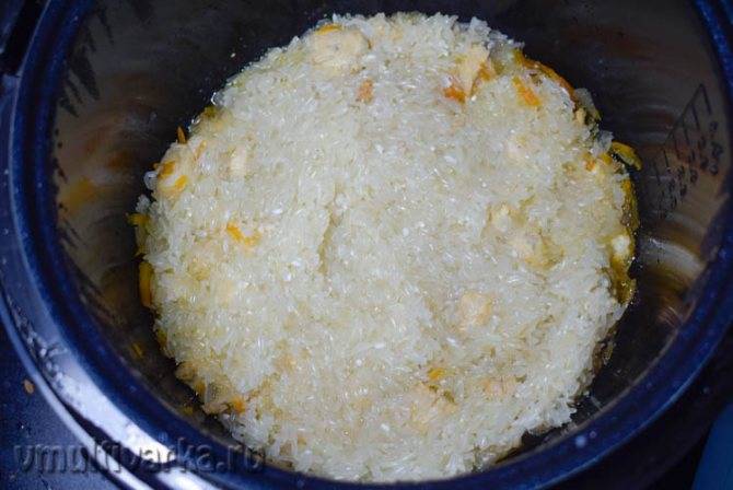 Плов с курицей в мультиварке пошаговый рецепт с фото