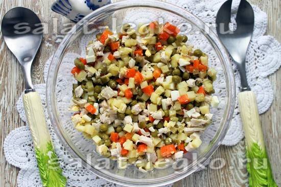 Салат ночь с курицей