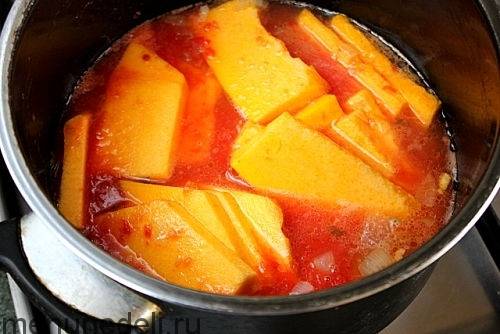 Запеканка из тыквы с фаршем