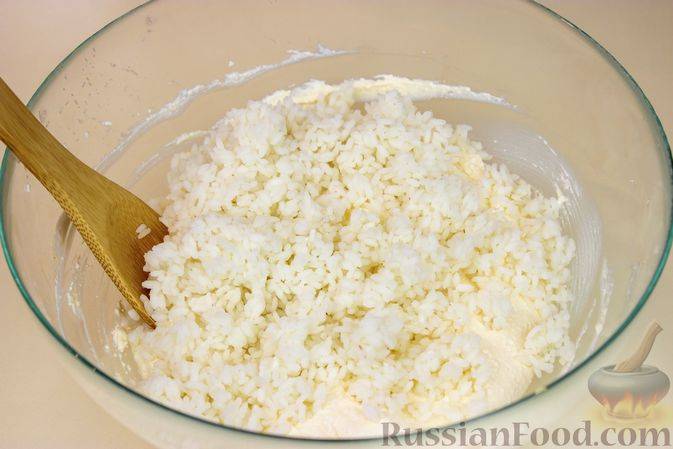 Рисовая запеканка с яблоками в мультиварке