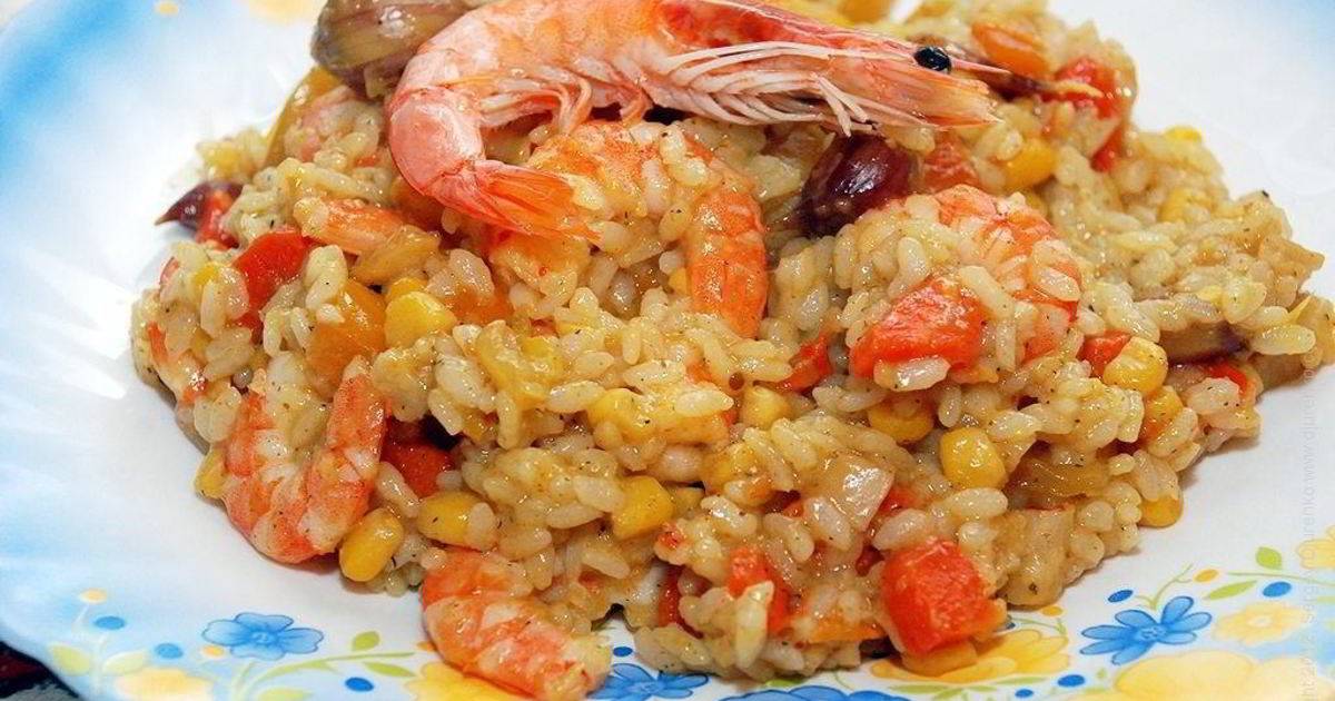 Рис с креветками